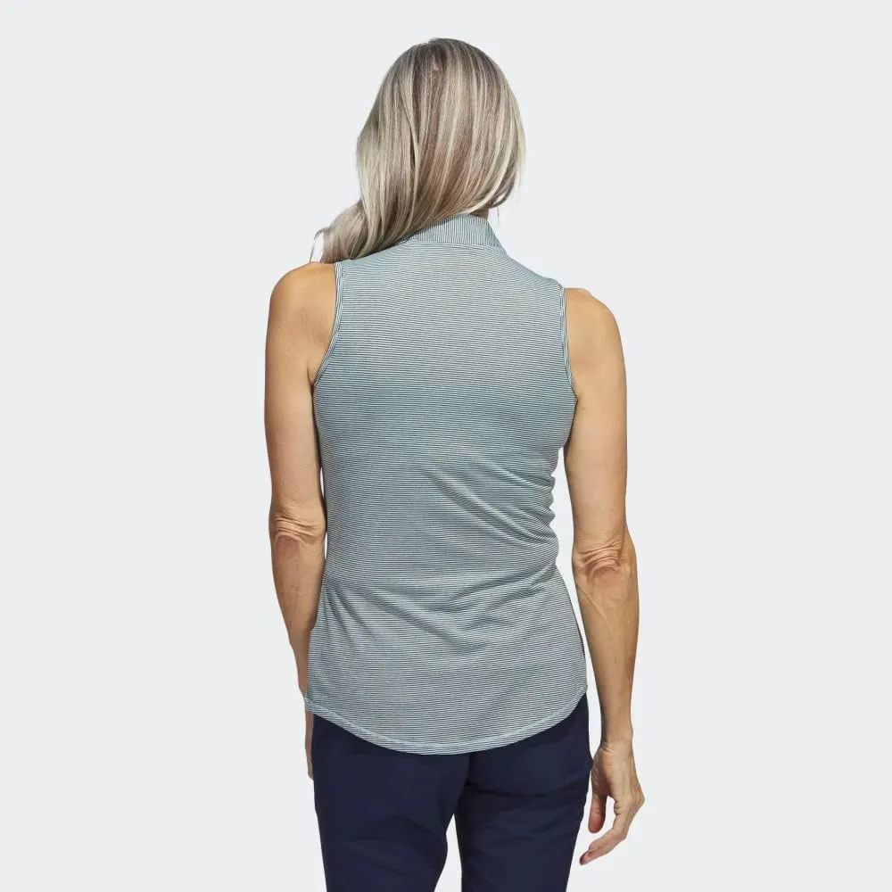 adidas Women's Two-Color OtToman Sleeveless Golf Polo Shirt
