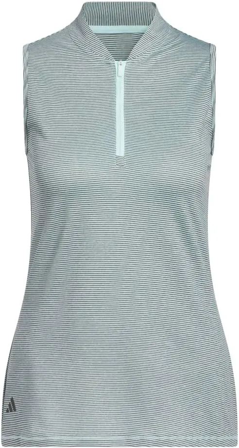 adidas Women's Two-Color OtToman Sleeveless Golf Polo Shirt
