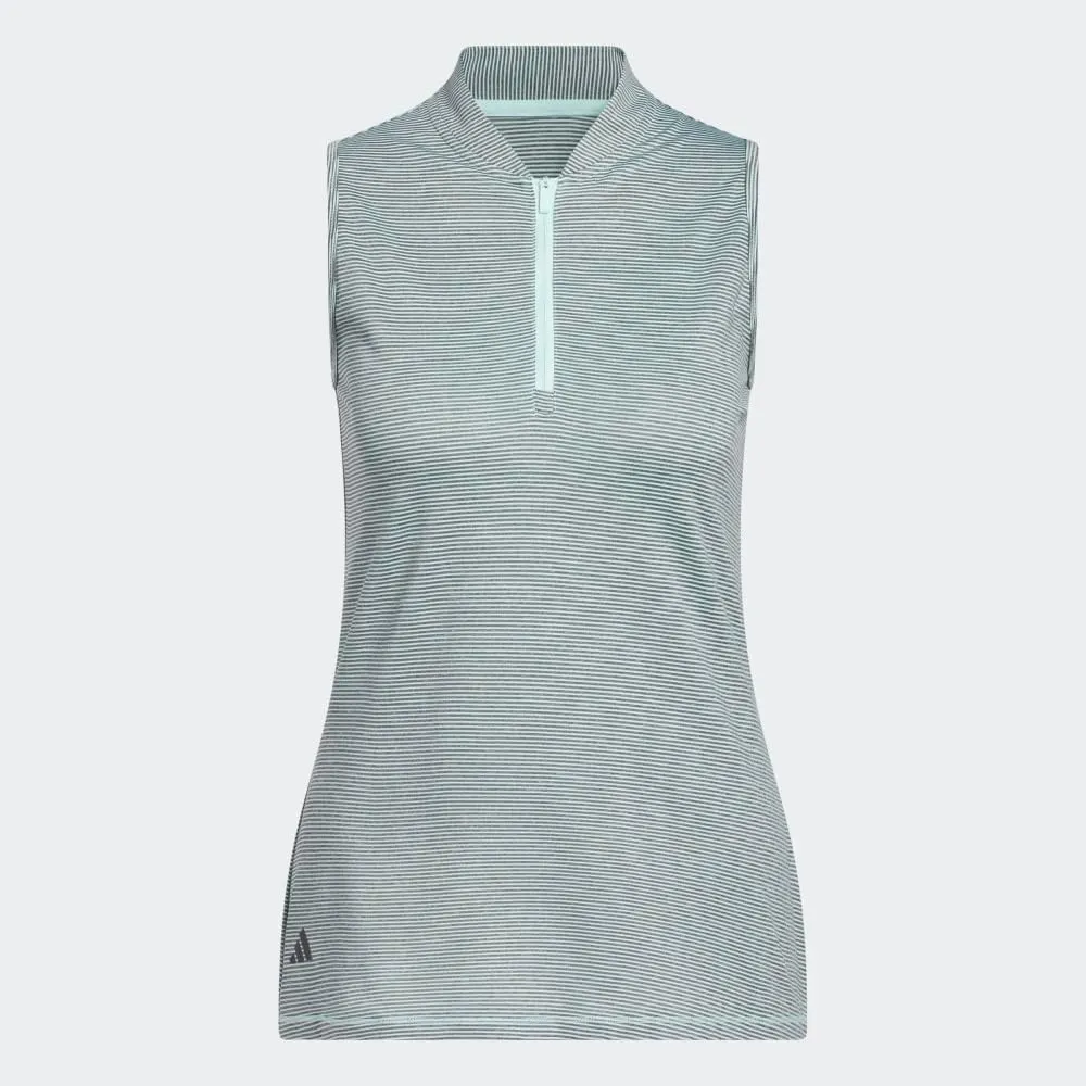 adidas Women's Two-Color OtToman Sleeveless Golf Polo Shirt