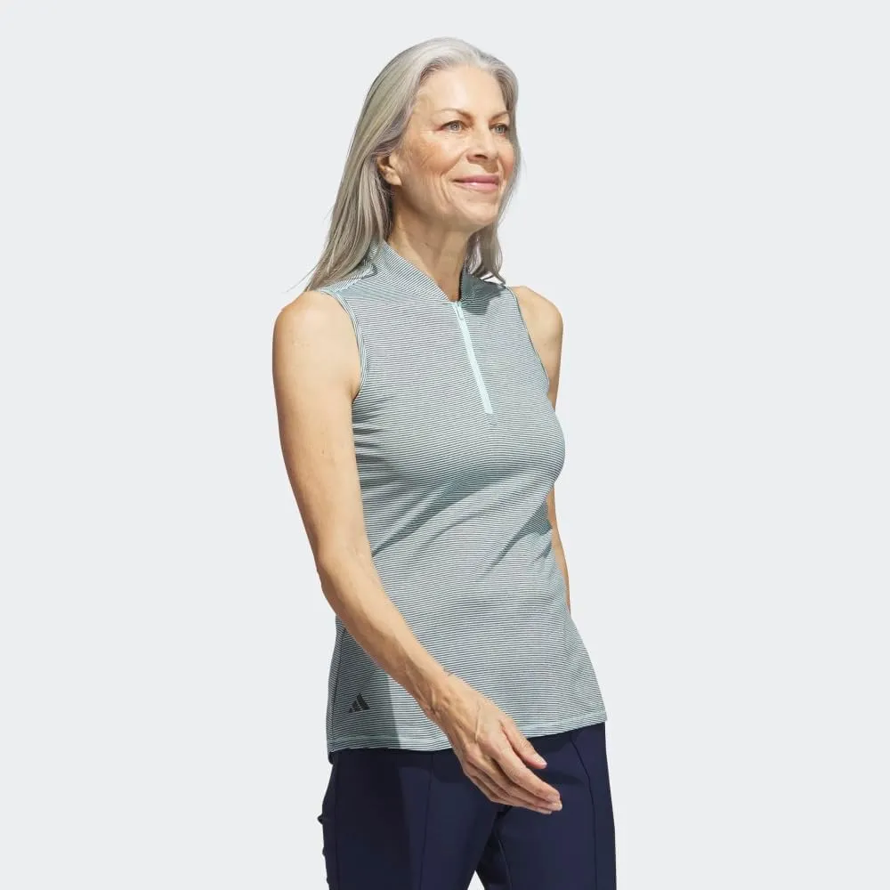 adidas Women's Two-Color OtToman Sleeveless Golf Polo Shirt