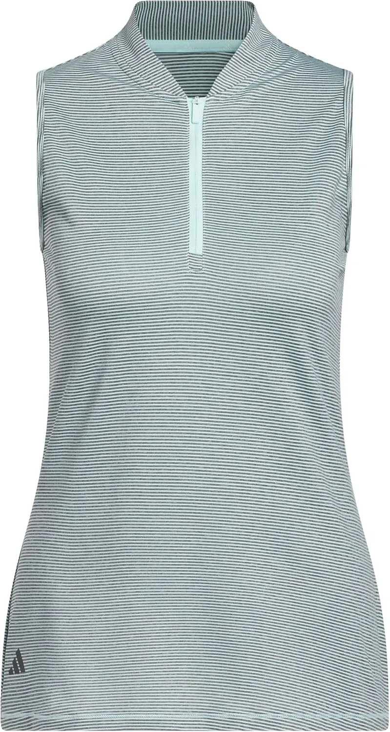 adidas Women's Two-Color OtToman Sleeveless Golf Polo Shirt