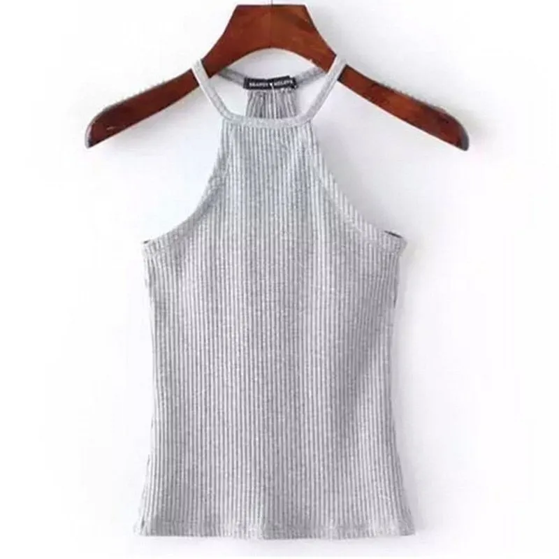 Amy Fashion - Casual Knit Basic Tank Top