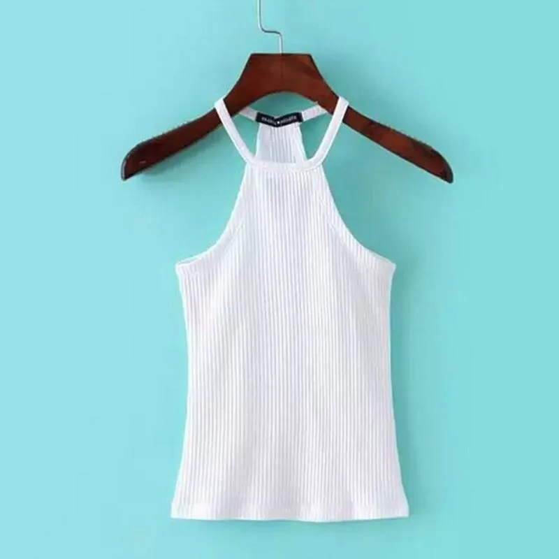 Amy Fashion - Casual Knit Basic Tank Top