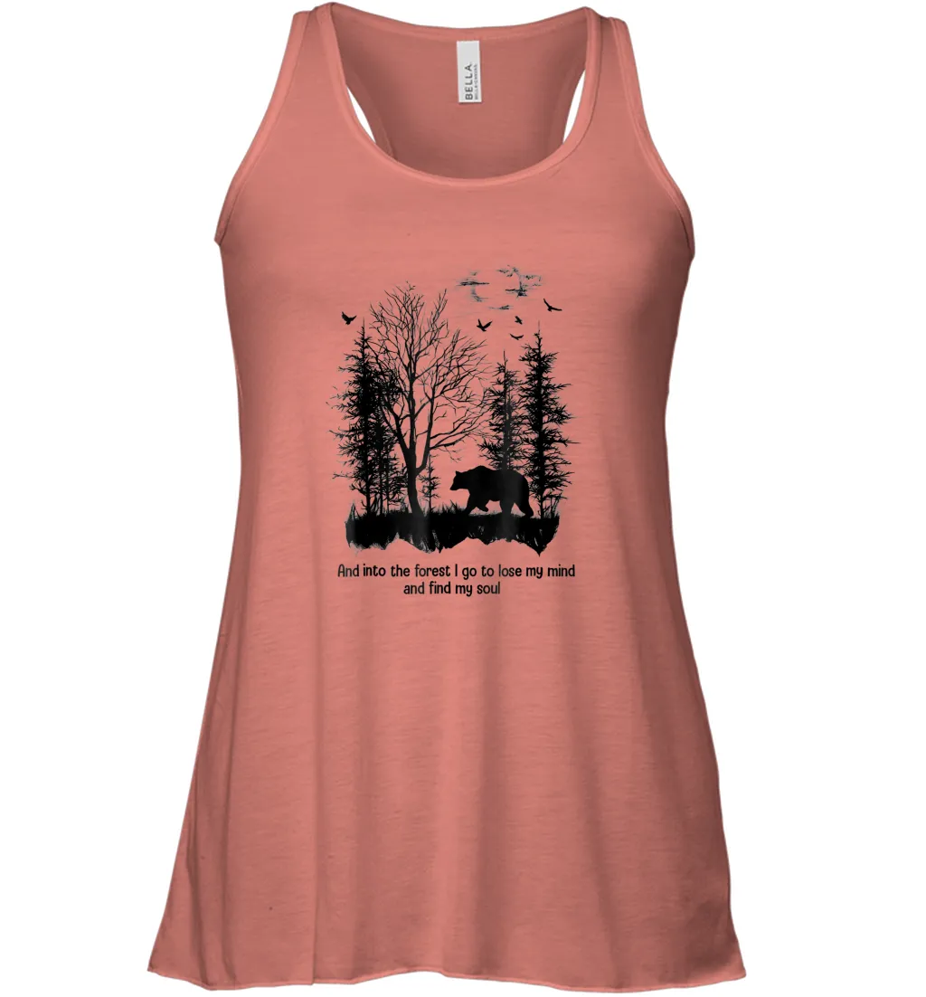 And Into The Forest I Go To Lose My Mind And Find My Soul Gifts Women Racerback Tank