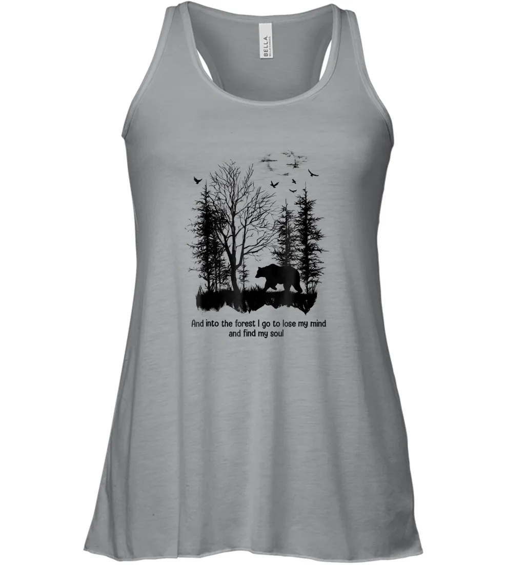 And Into The Forest I Go To Lose My Mind And Find My Soul Gifts Women Racerback Tank