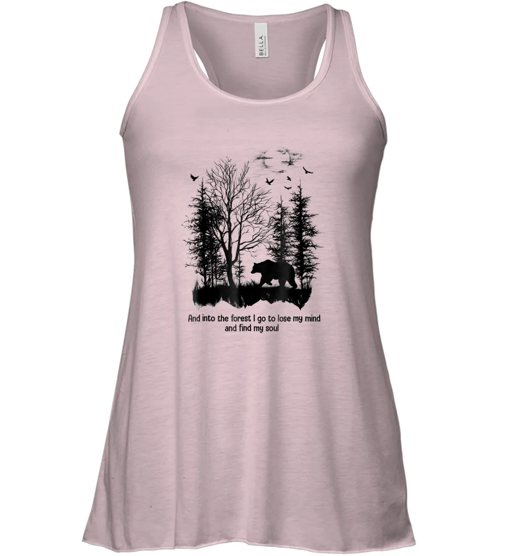 And Into The Forest I Go To Lose My Mind And Find My Soul Gifts Women Racerback Tank