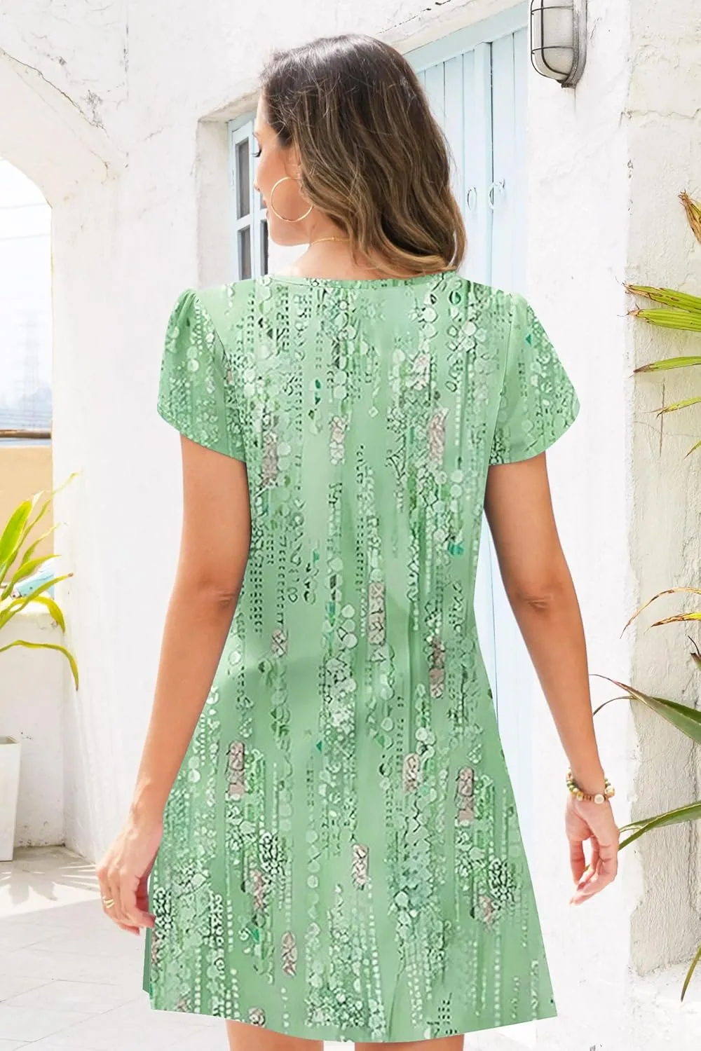 ETCYY Women's Casual T Shirt Dress Short Sleeve Summer Dresses 2025 Spring Clothes Boho Beach Vacation Sun Dress with Pockets