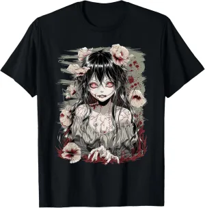 Horror Anime Girl Manga Creepy Japanese Kawaii Aesthetic T-Shirt