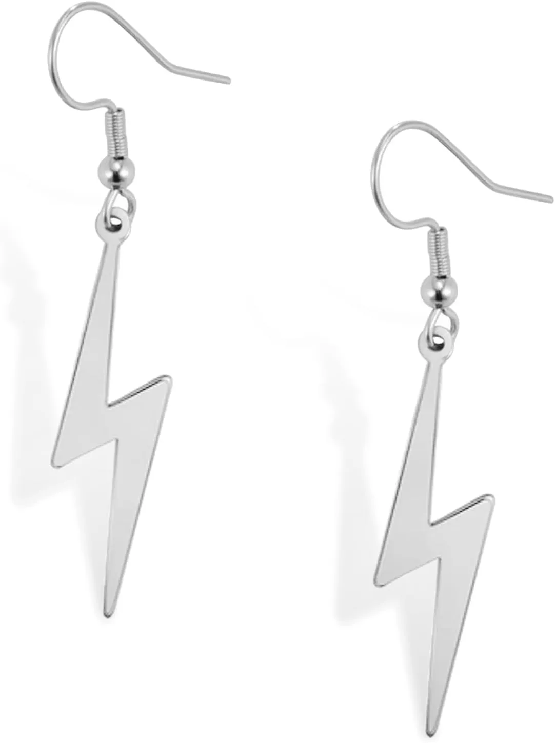 Lightning Bolt Dangle Earrings Thunder Minimalist Pendant Thunderbolt Drop Earrings Punk Style Unisex Jewelry Charm Inspirational Gift