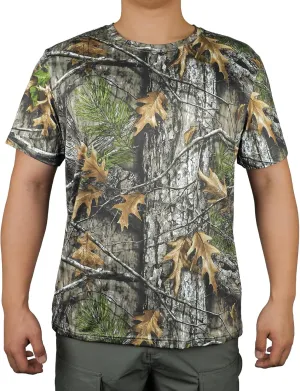 LOOGU Mens Camo Shirts, Camouflage T Shirt Hunting, Performance Shirts Crewneck Short Sleeve Tee for Men