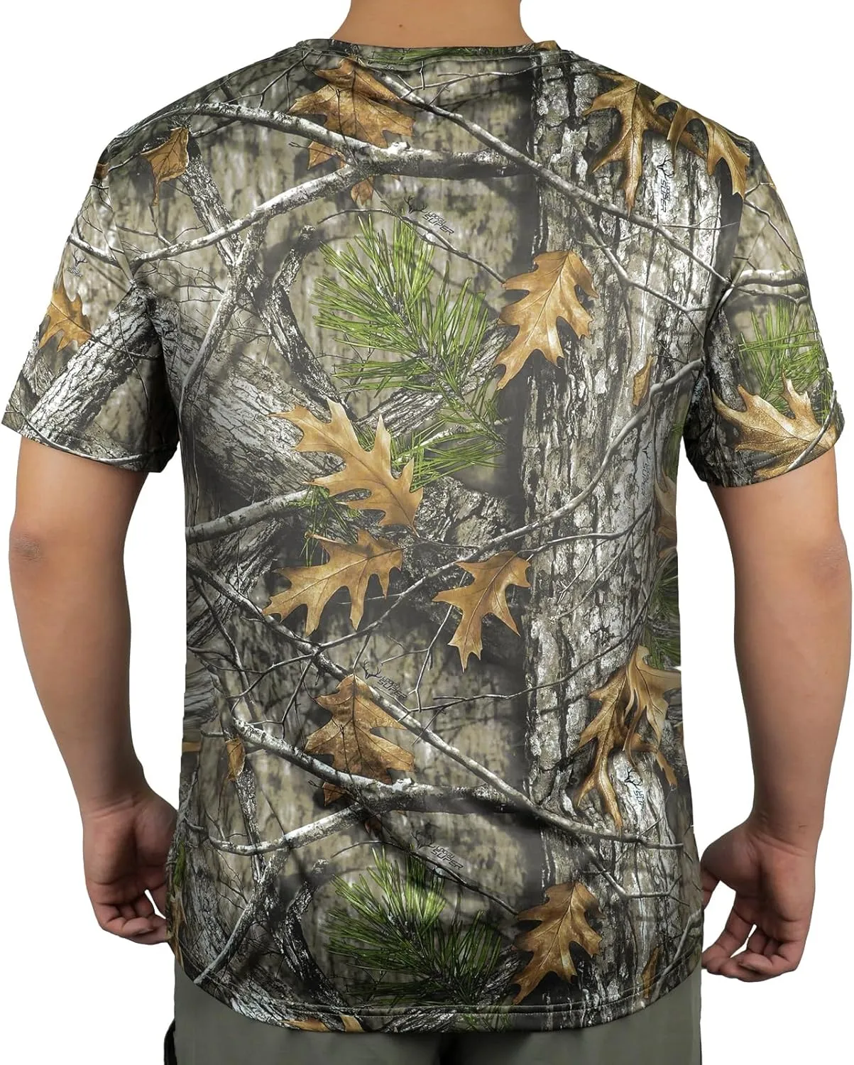 LOOGU Mens Camo Shirts, Camouflage T Shirt Hunting, Performance Shirts Crewneck Short Sleeve Tee for Men