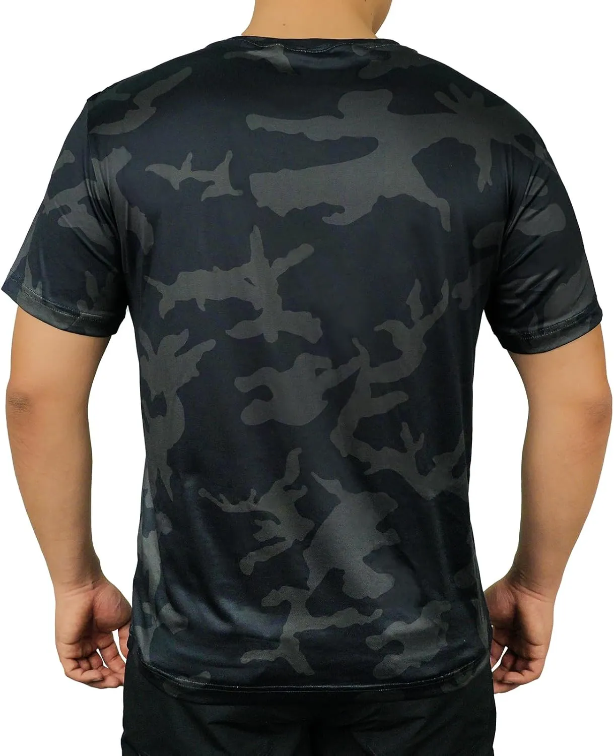 LOOGU Mens Camo Shirts, Camouflage T Shirt Hunting, Performance Shirts Crewneck Short Sleeve Tee for Men