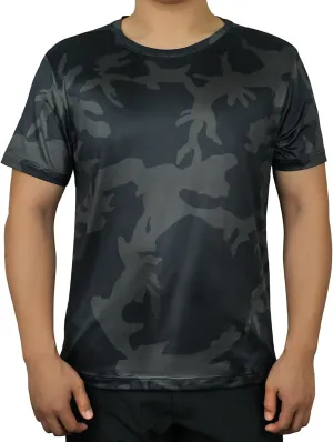 LOOGU Mens Camo Shirts, Camouflage T Shirt Hunting, Performance Shirts Crewneck Short Sleeve Tee for Men