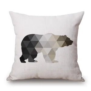 Monochrome Geometric Animal Pillow Cases