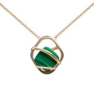 PICS by Catherine Siu -  Orient Malachite and Diamond Pendant