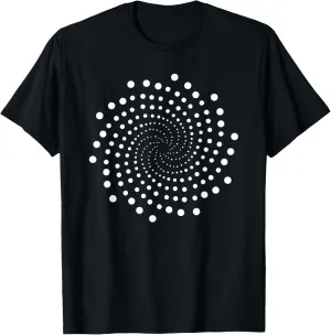 Radial Cicle Shape Abstract Dots Geometric Pattern Gift T-Shirt