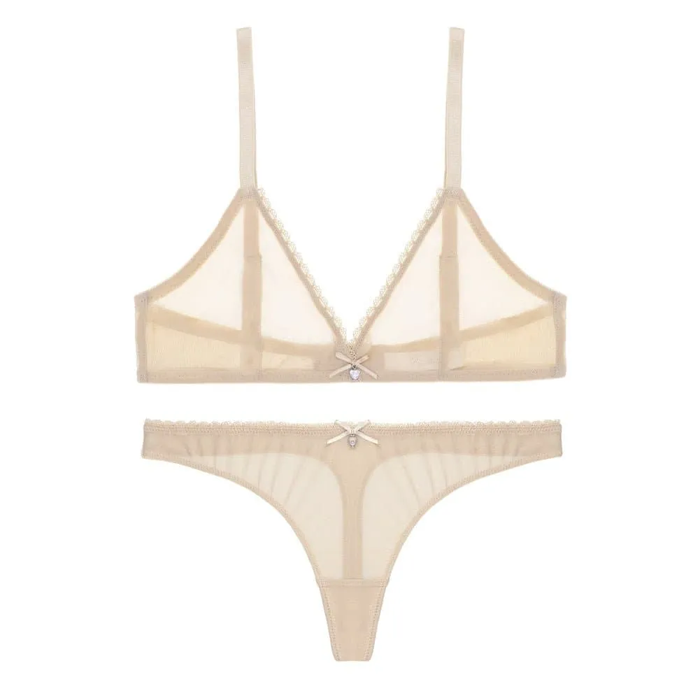 Wire-Free Bra and Panties Set - Comfortable, Supportive, and Stylish