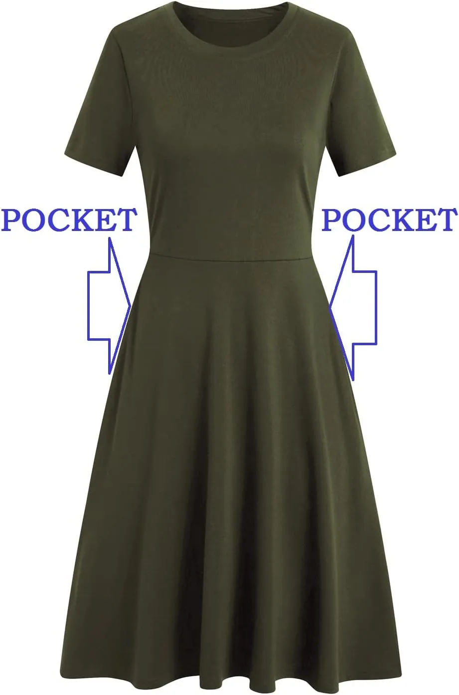 Women's Elegant Vintage 50s Office Casual Floral Print Work Party A-Line Swing Dress with Pockets 162